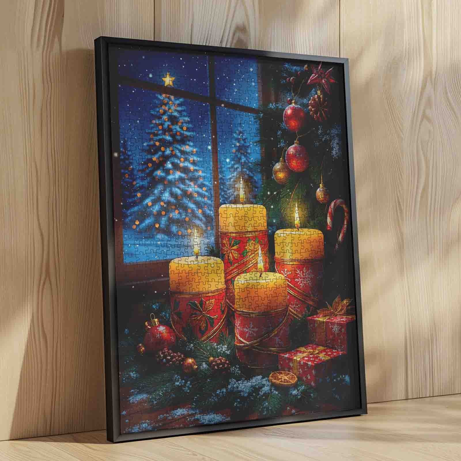 Christmas Candles by Tree Jigsaw Puzzle