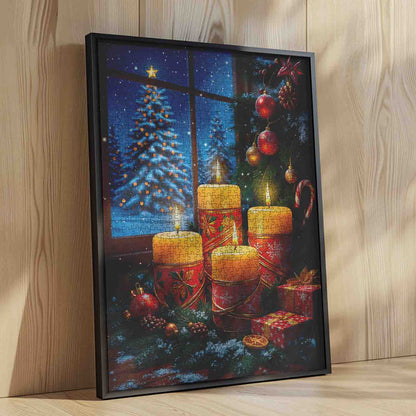 Christmas Candles by Tree Jigsaw Puzzle