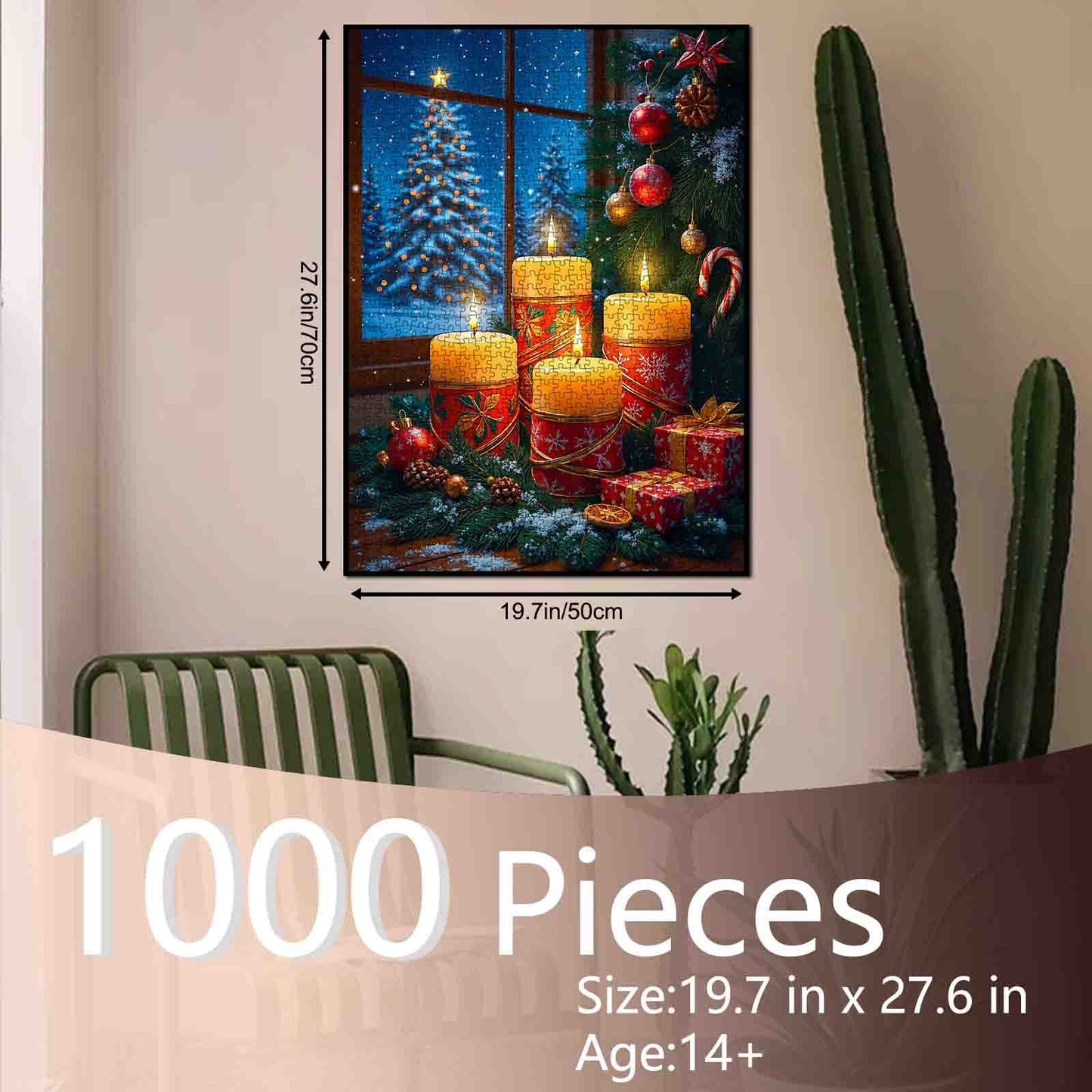 Christmas Candles by Tree Jigsaw Puzzle