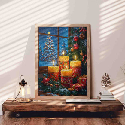Christmas Candles by Tree Jigsaw Puzzle