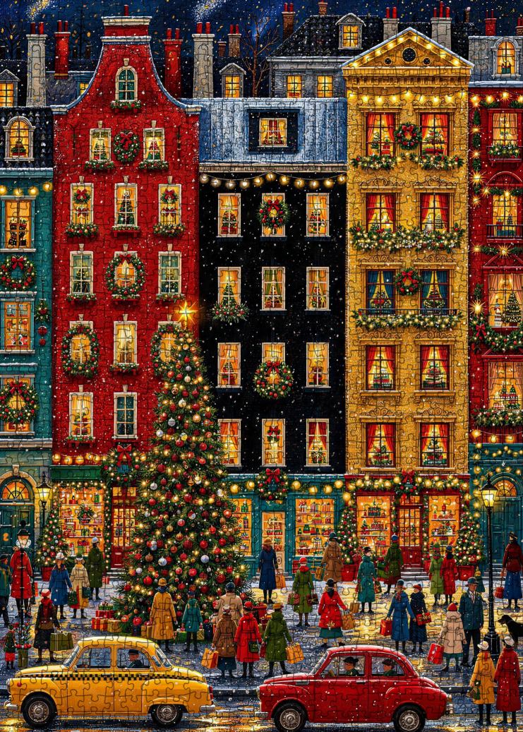 Christmas City Lights Jigsaw Puzzle