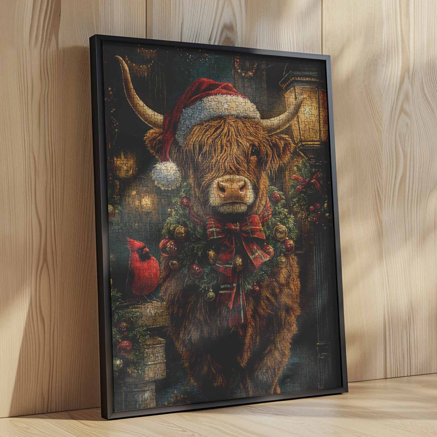 Christmas Highland Cow Jigsaw Puzzle
