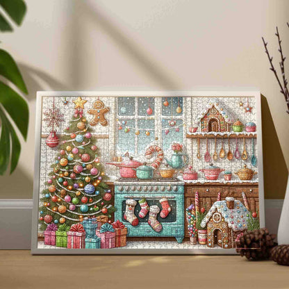 Christmas Kitchen with Tree and Gingerbread Jigsaw Puzzle