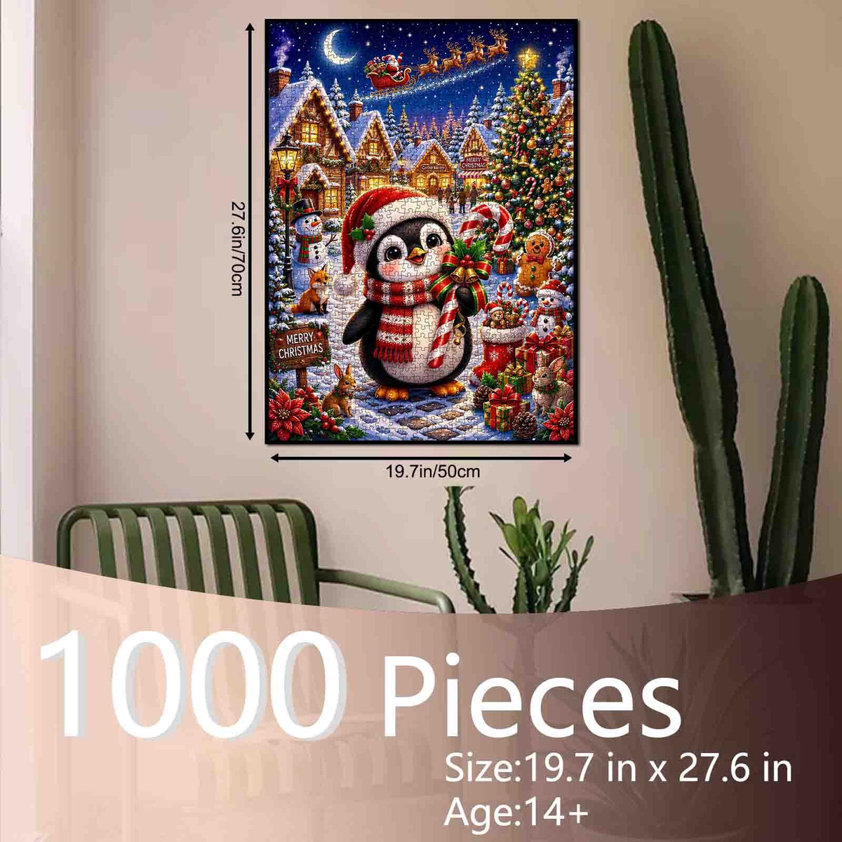 Christmas Penguin Village Jigsaw Puzzle