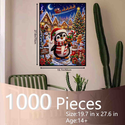 Christmas Penguin Village Jigsaw Puzzle