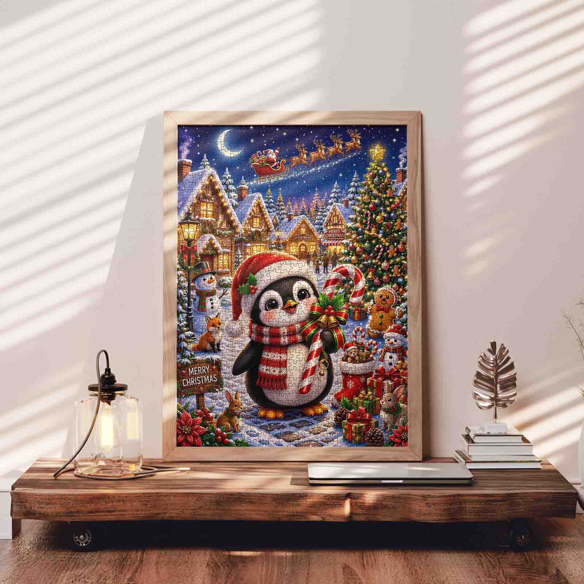 Christmas Penguin Village Jigsaw Puzzle