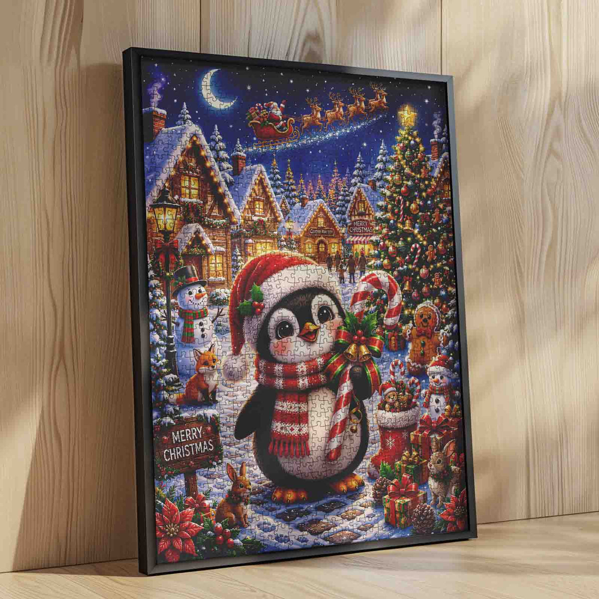 Christmas Penguin Village Jigsaw Puzzle