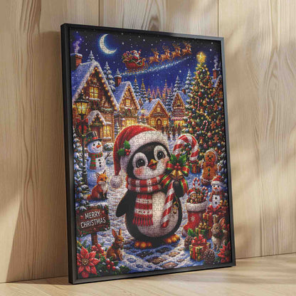 Christmas Penguin Village Jigsaw Puzzle
