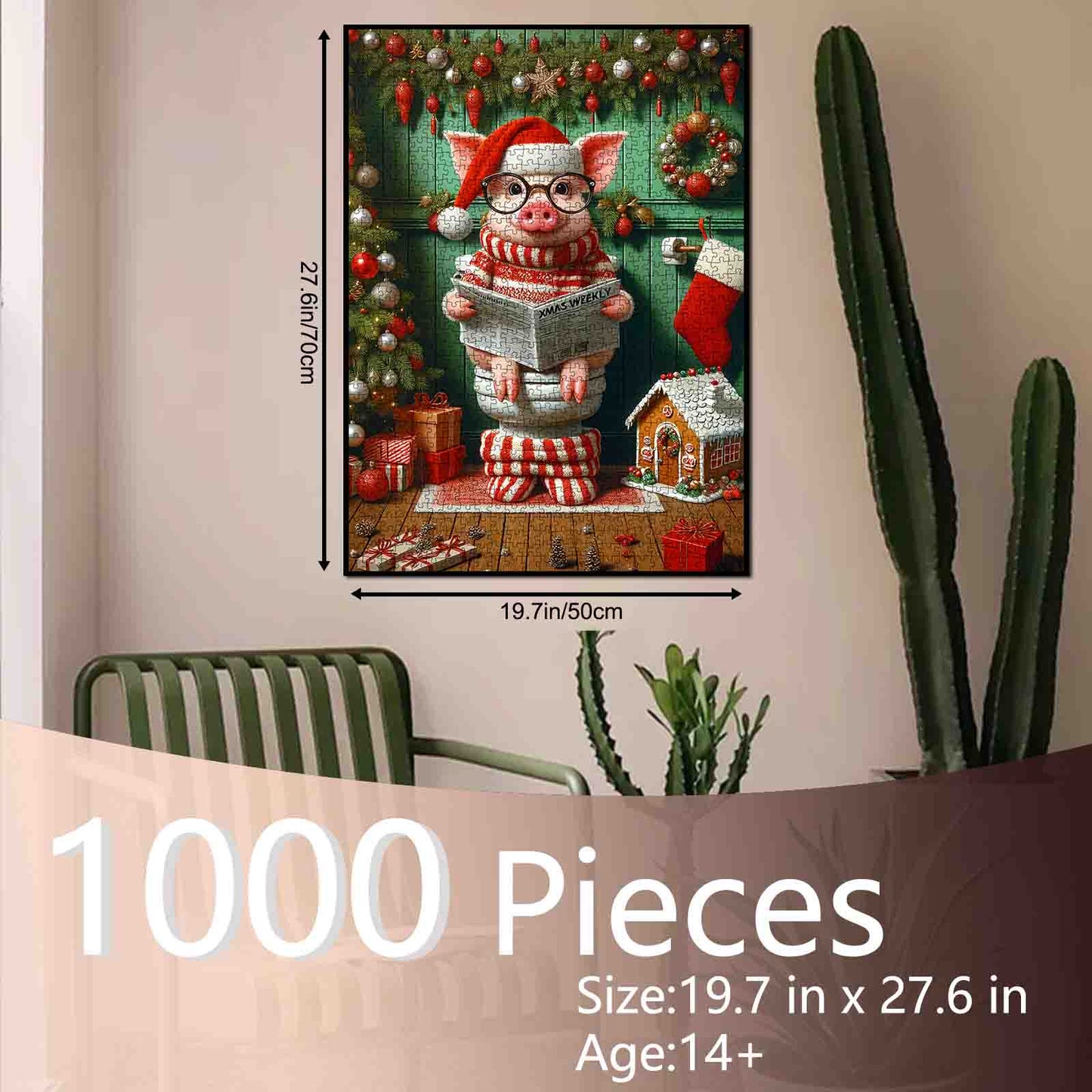 Christmas Reading Piggy Jigsaw Puzzle