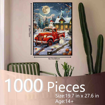 Christmas Red Truck Jigsaw Puzzle
