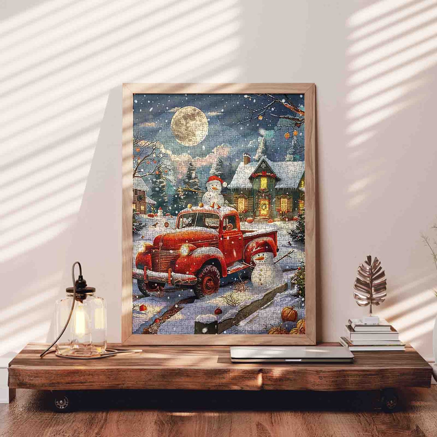 Christmas Red Truck Jigsaw Puzzle