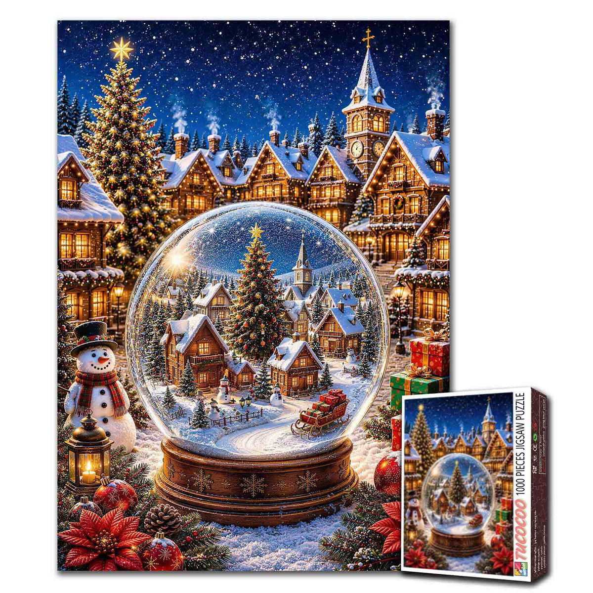 Christmas Snow Globe Village Jigsaw Puzzle