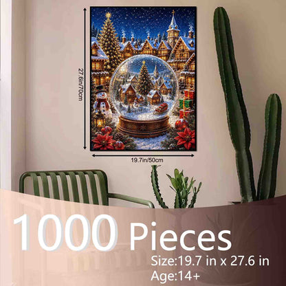 Christmas Snow Globe Village Jigsaw Puzzle