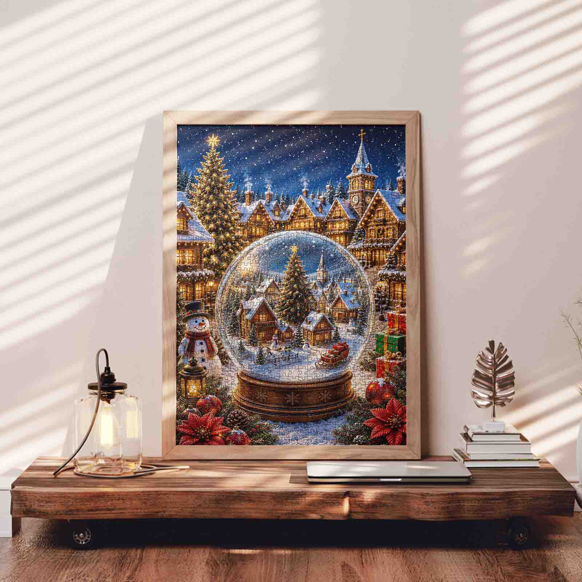 Christmas Snow Globe Village Jigsaw Puzzle