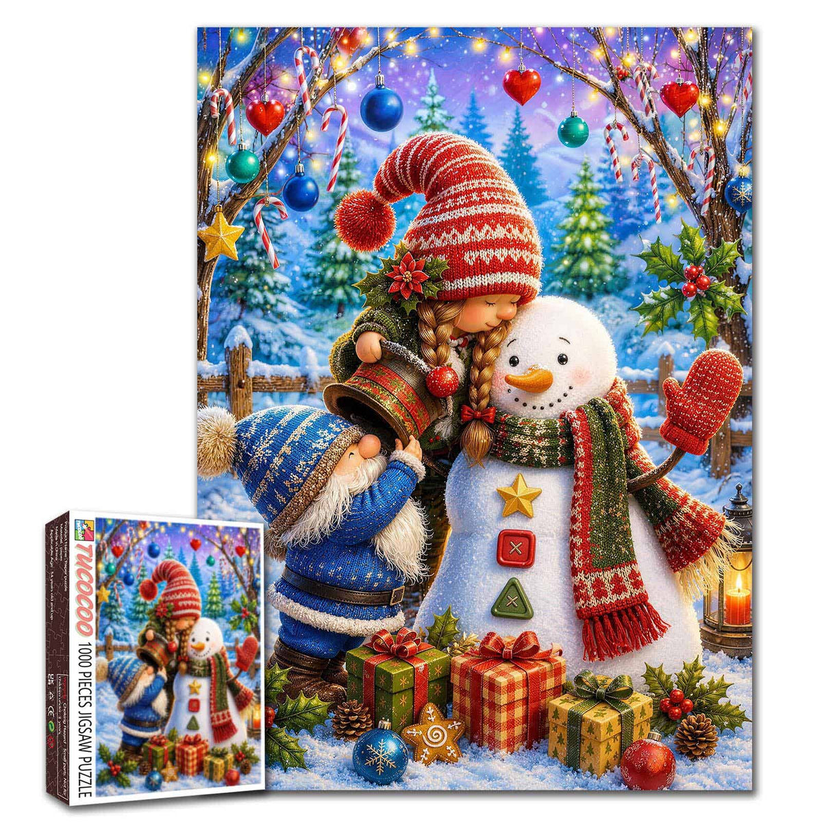 Christmas Snowman Friendship Jigsaw Puzzle