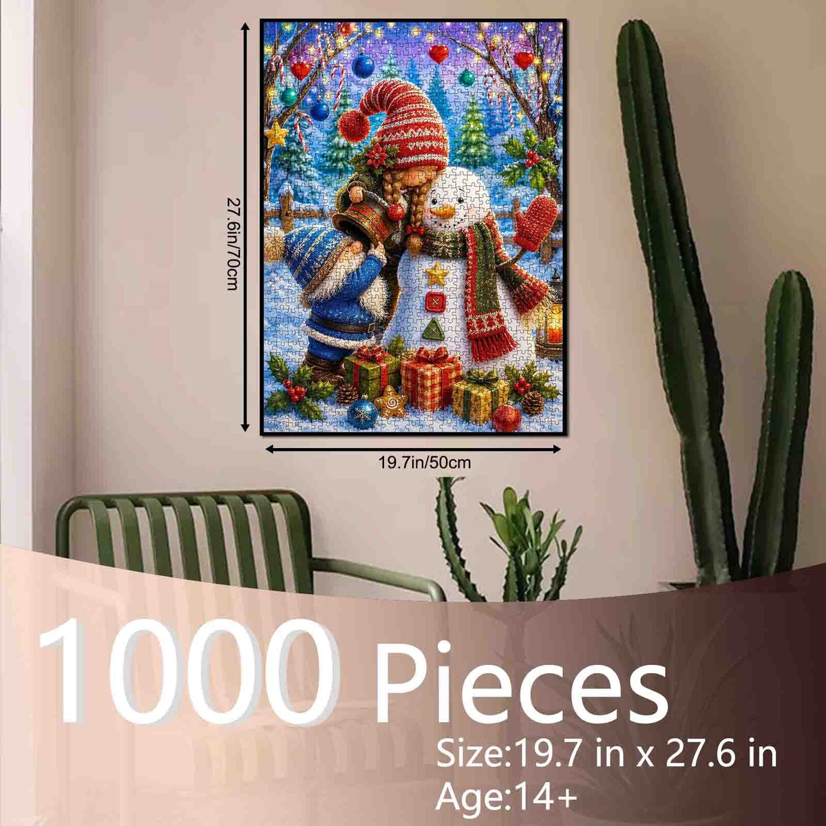 Christmas Snowman Friendship Jigsaw Puzzle