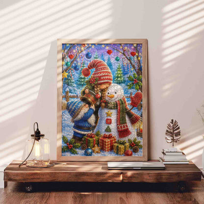 Christmas Snowman Friendship Jigsaw Puzzle