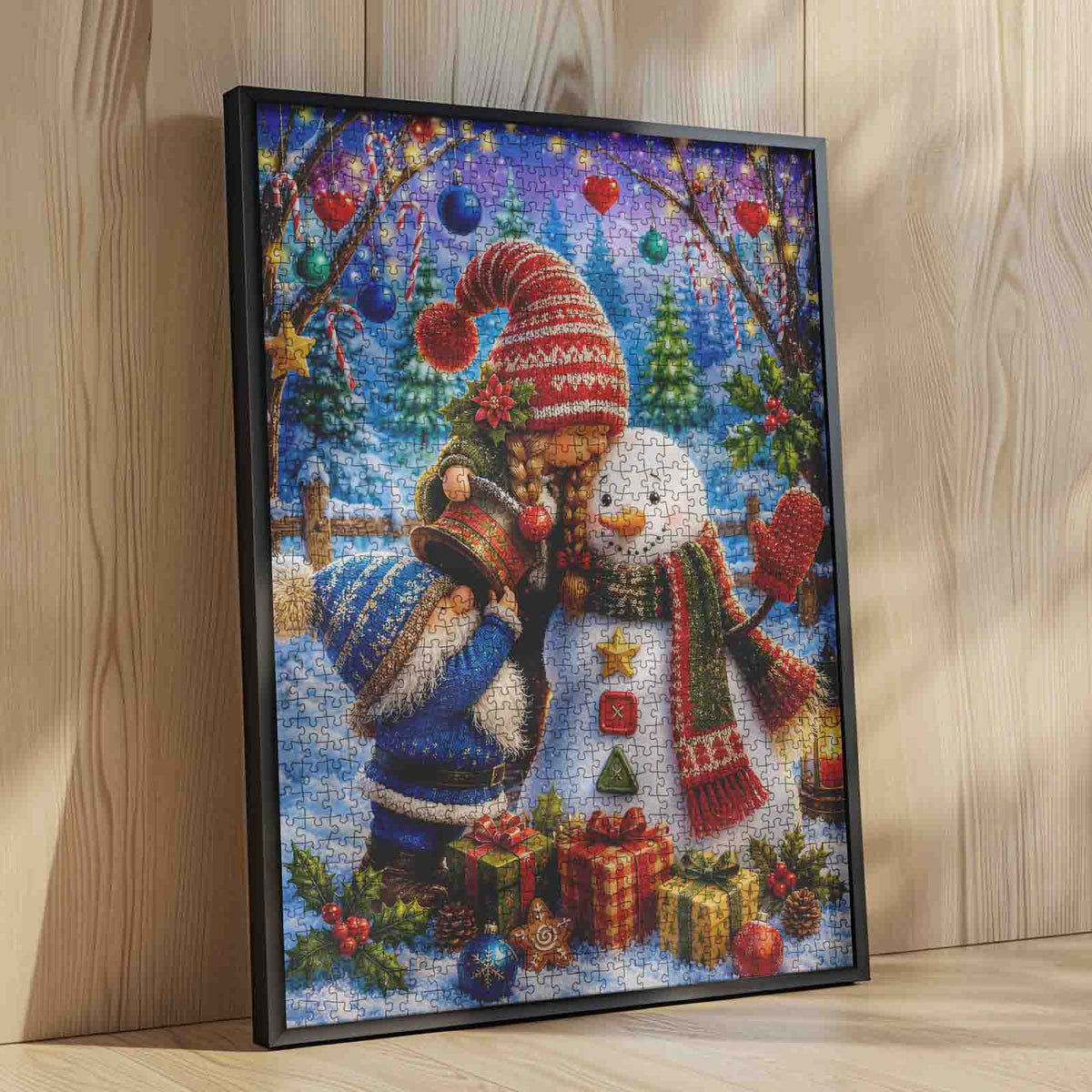 Christmas Snowman Friendship Jigsaw Puzzle