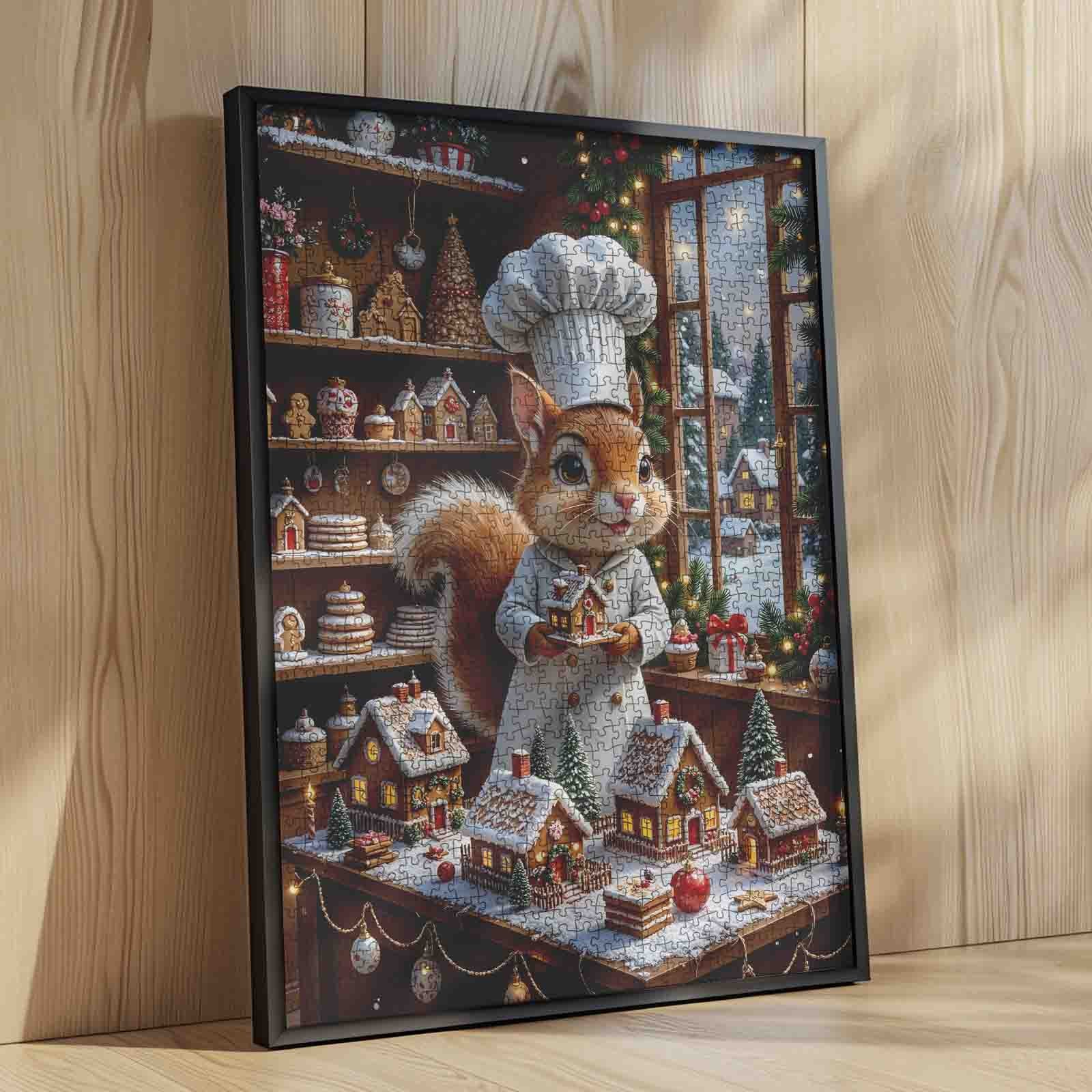 Christmas Squirrel Baker Jigsaw Puzzle