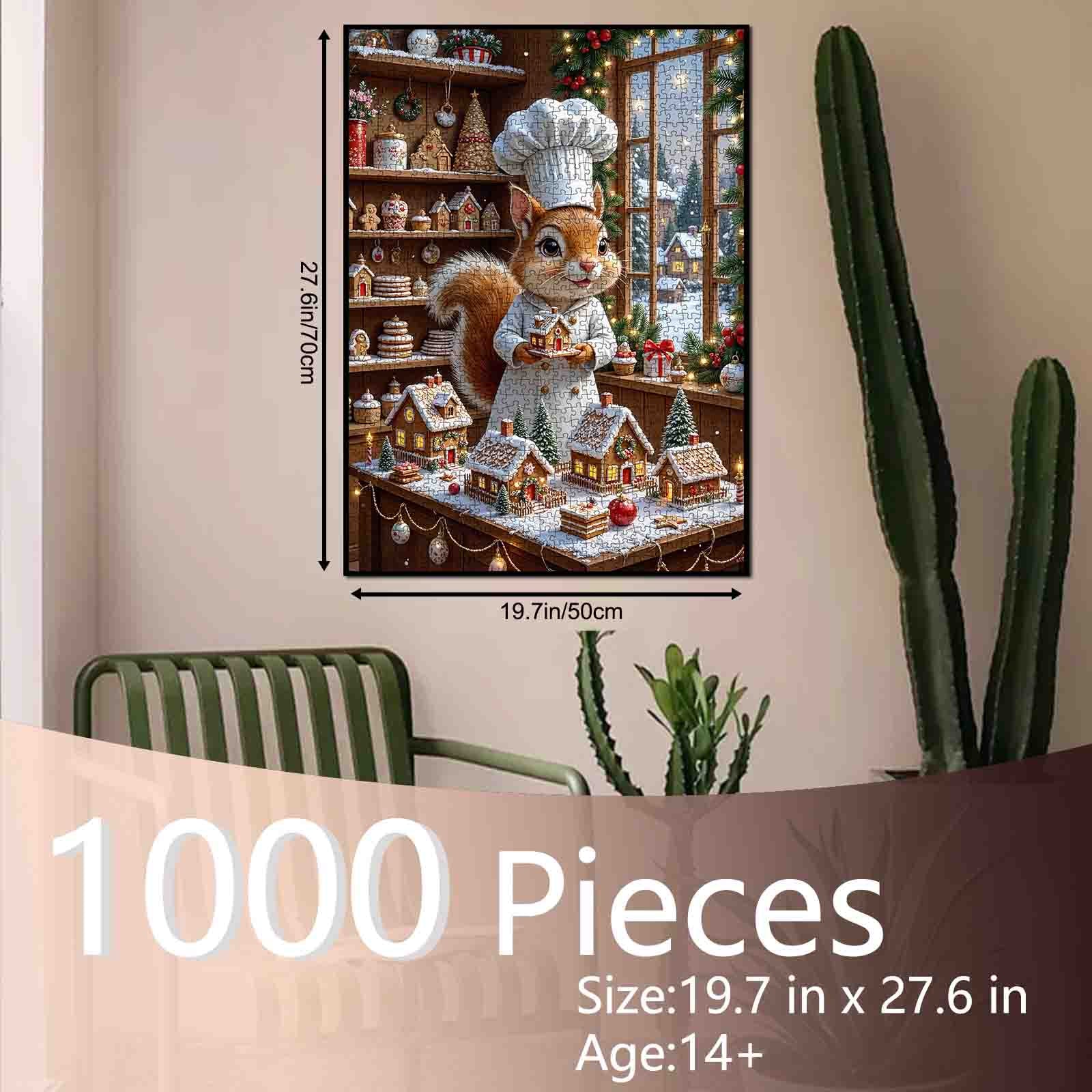 Christmas Squirrel Baker Jigsaw Puzzle