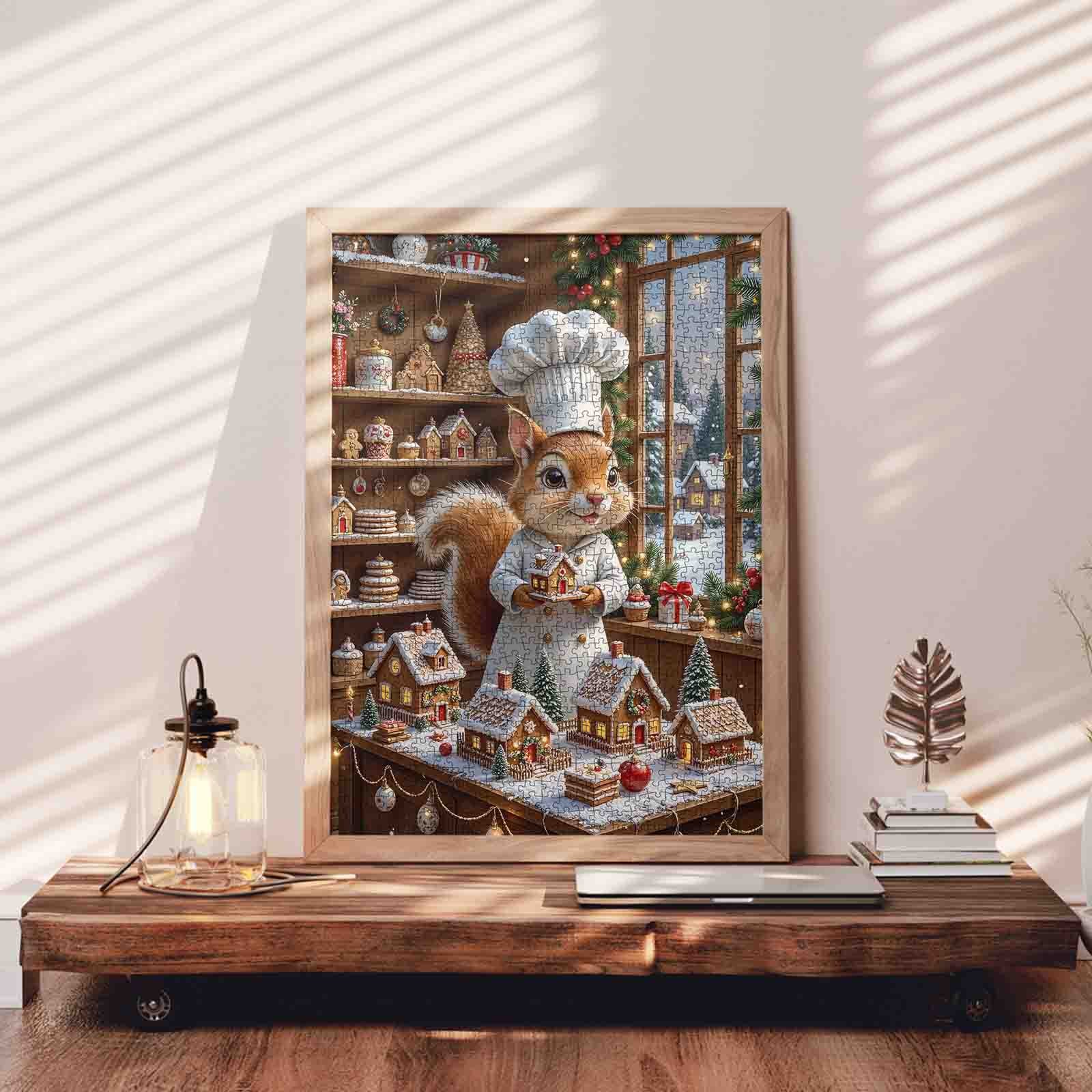 Christmas Squirrel Baker Jigsaw Puzzle
