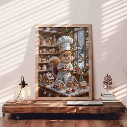Christmas Squirrel Baker Jigsaw Puzzle