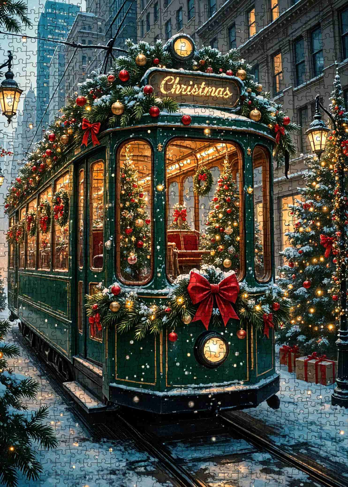 Christmas Streetcar Jigsaw Puzzle
