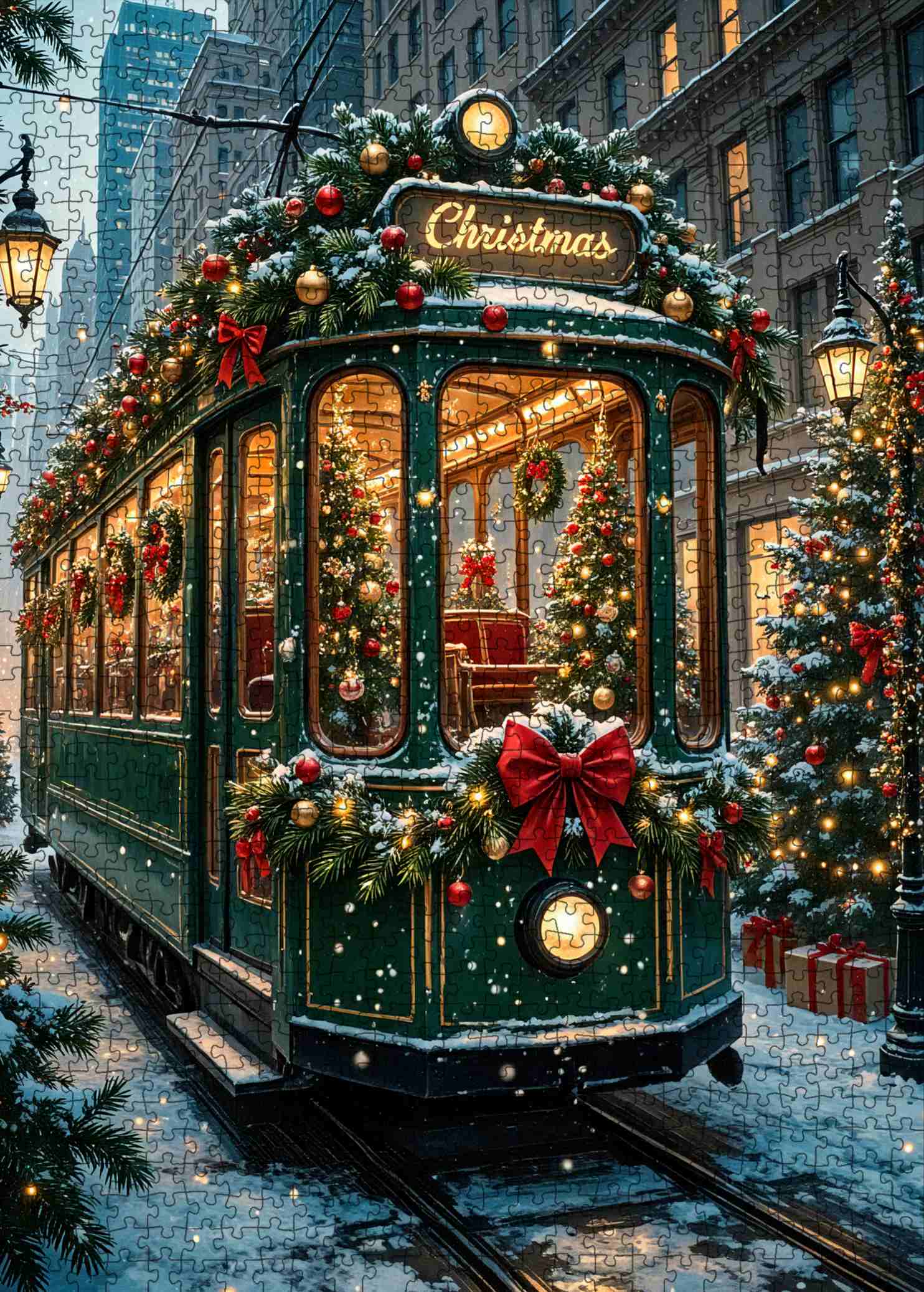 Christmas Streetcar Jigsaw Puzzle