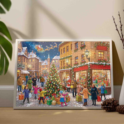 Christmas Town Square Celebration Jigsaw Puzzle