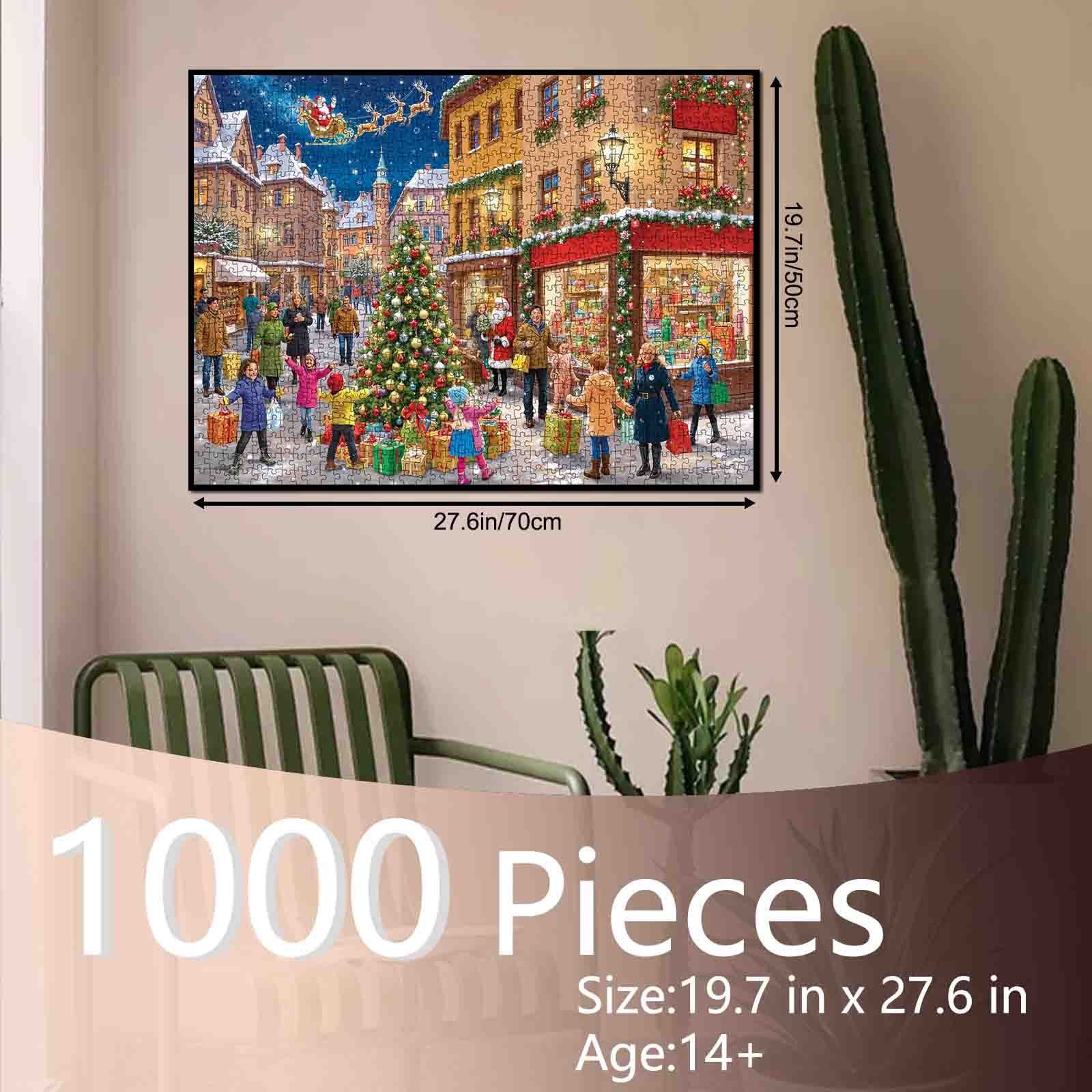 Christmas Town Square Celebration Jigsaw Puzzle