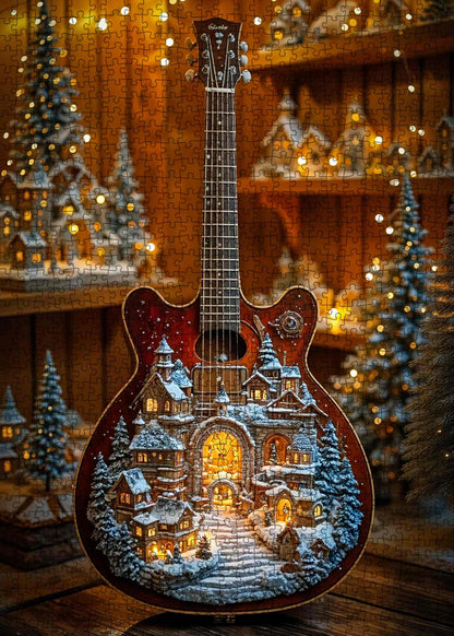 Christmas Town on Guitar Jigsaw Puzzle