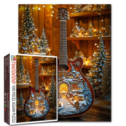 Christmas Town on Guitar Jigsaw Puzzle