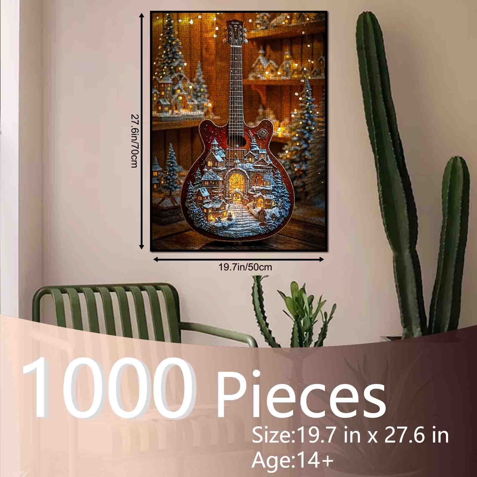 Christmas Town on Guitar Jigsaw Puzzle