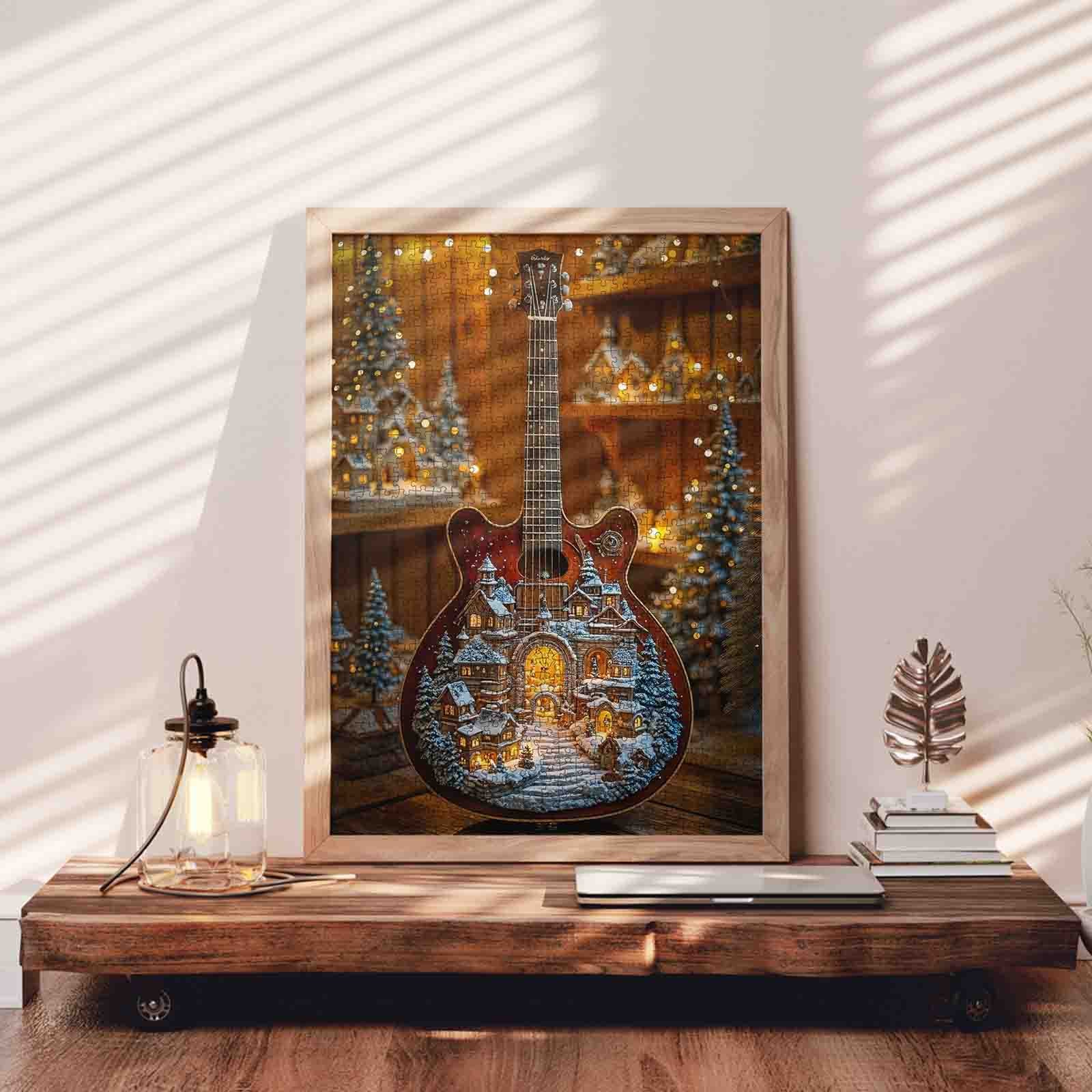 Christmas Town on Guitar Jigsaw Puzzle