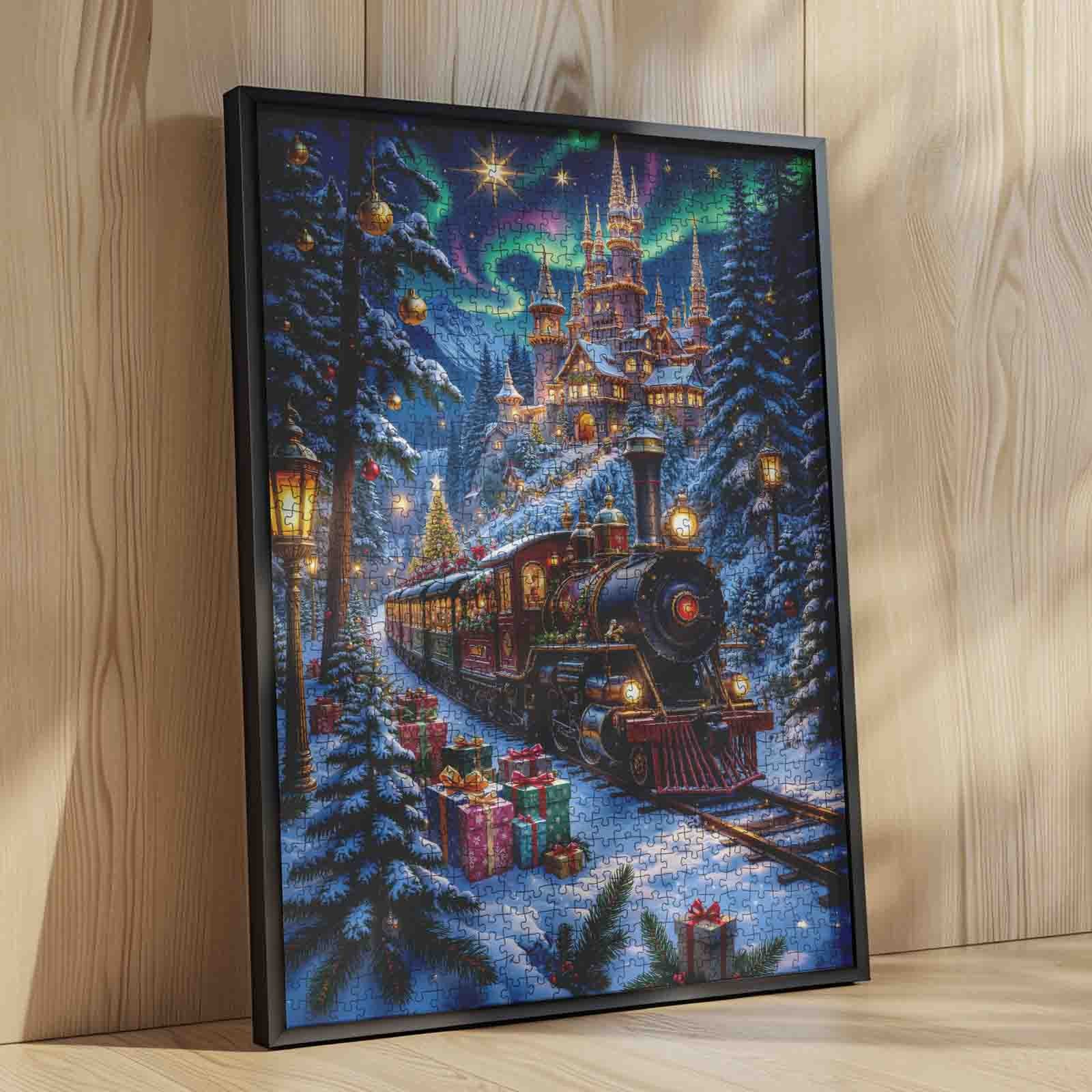 Christmas Train to Snowy Castle Jigsaw Puzzle