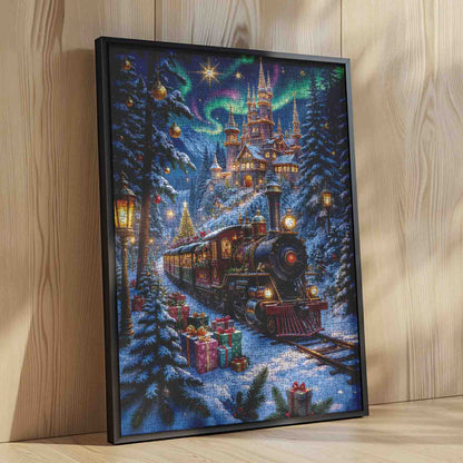 Christmas Train to Snowy Castle Jigsaw Puzzle