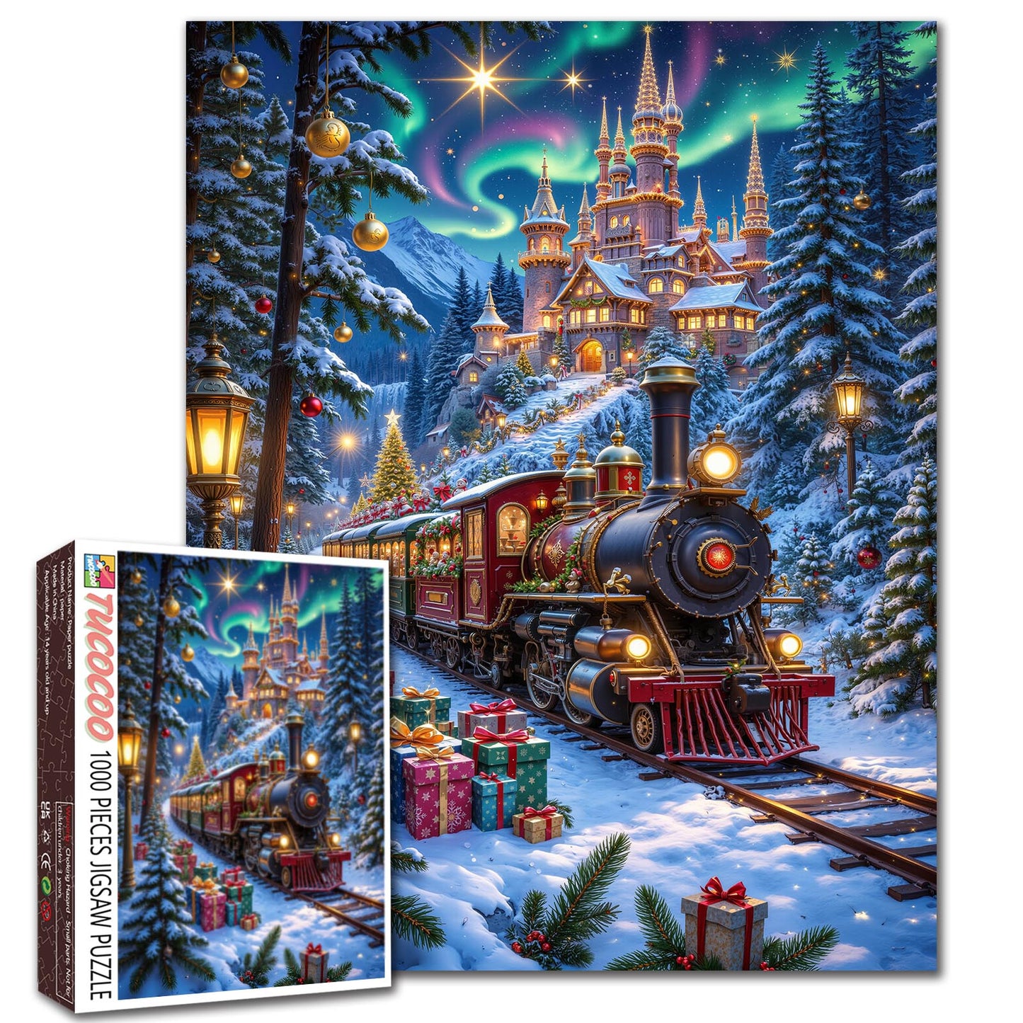 Christmas Train to Snowy Castle Jigsaw Puzzle