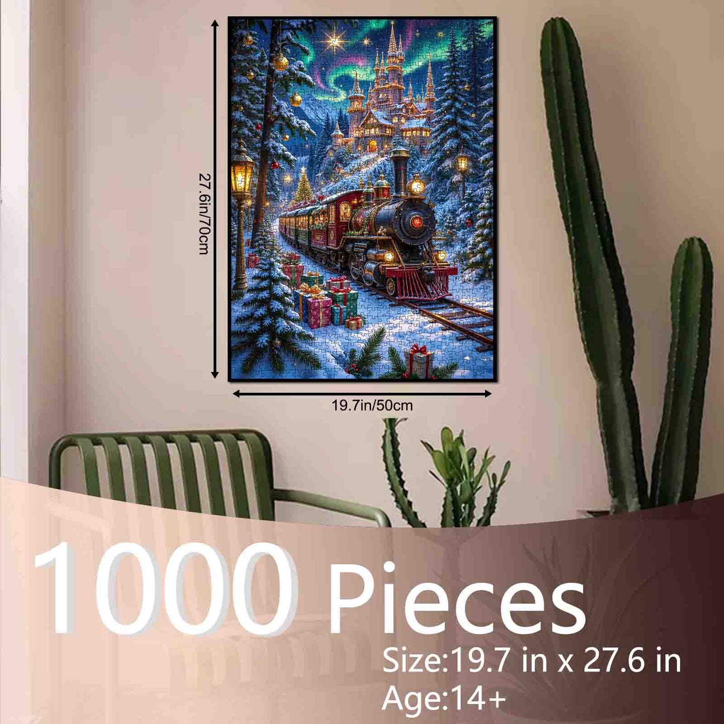 Christmas Train to Snowy Castle Jigsaw Puzzle