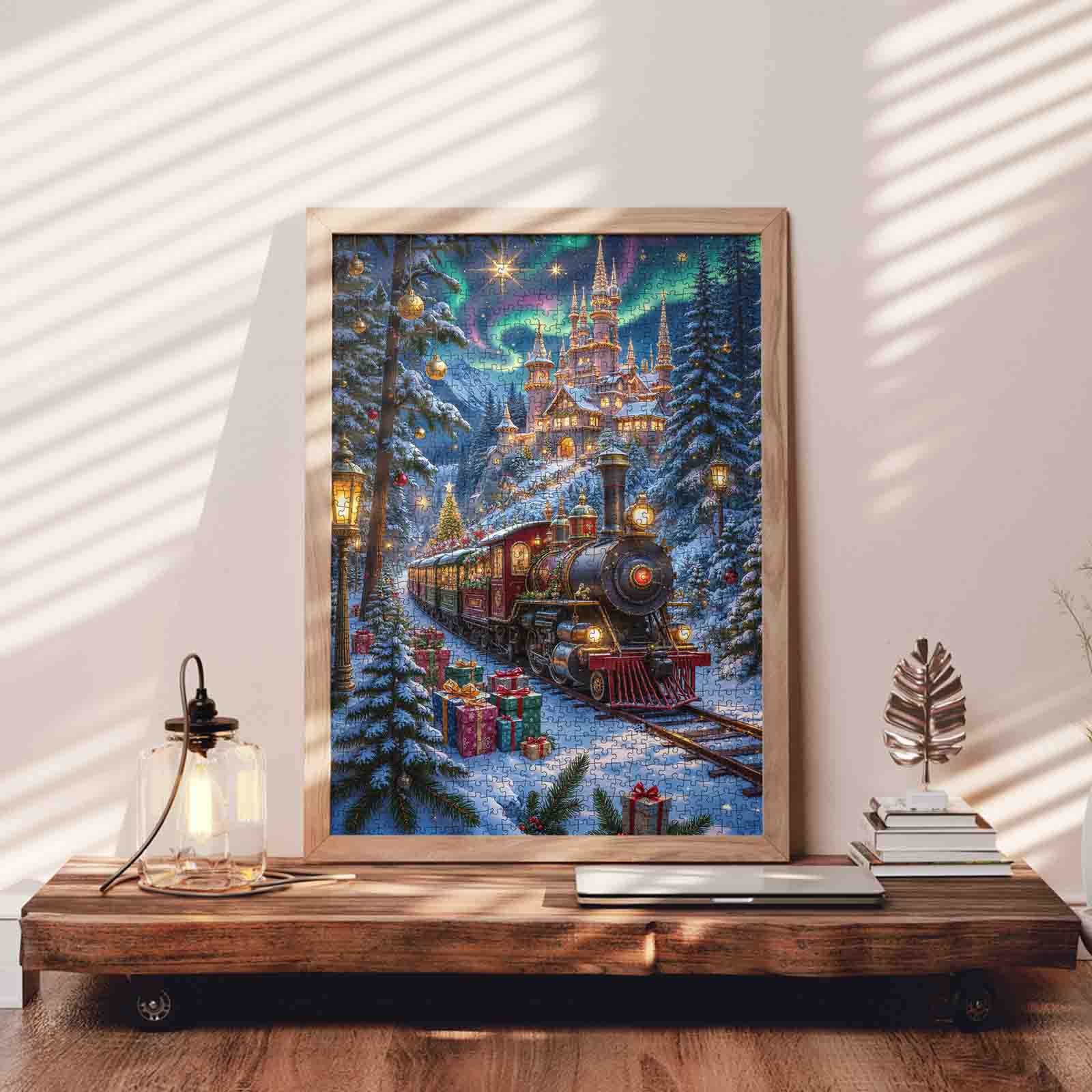 Christmas Train to Snowy Castle Jigsaw Puzzle