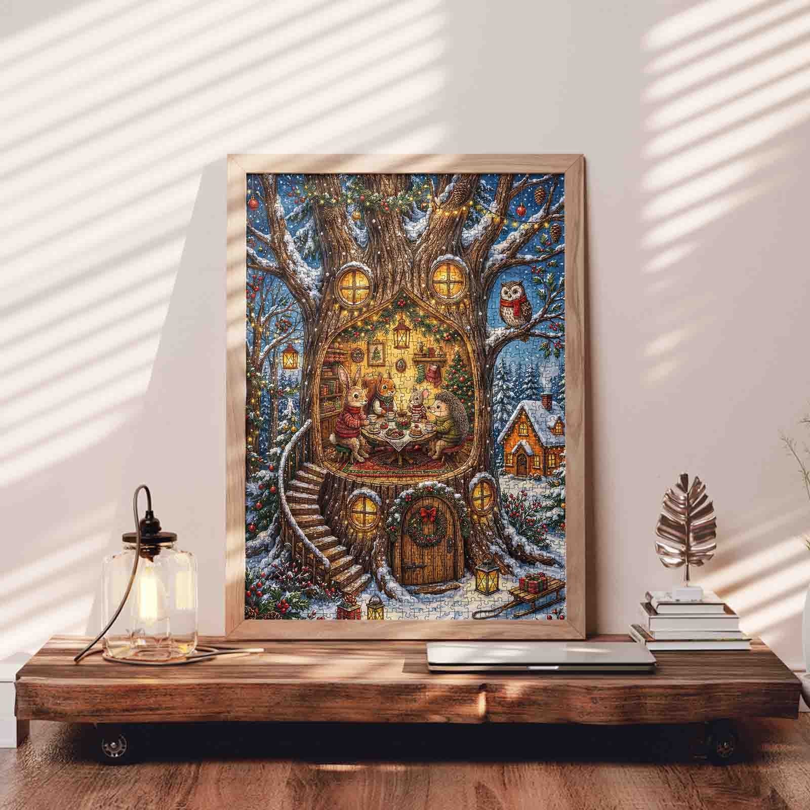 Christmas Treehouse Friends Jigsaw Puzzle