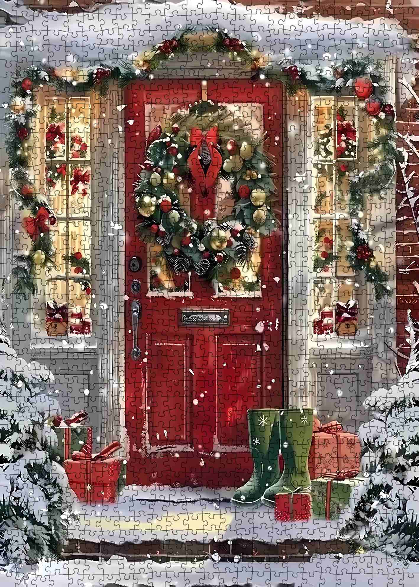 Christmas Welcome Door Jigsaw Puzzle
