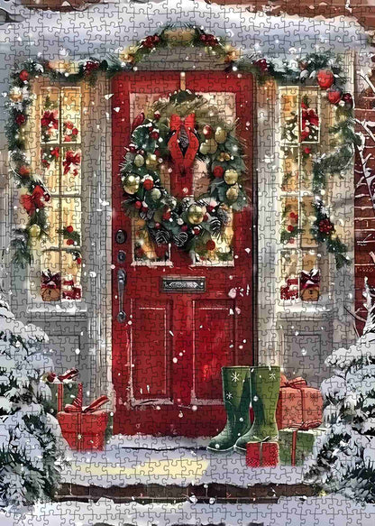 Christmas Welcome Door Jigsaw Puzzle