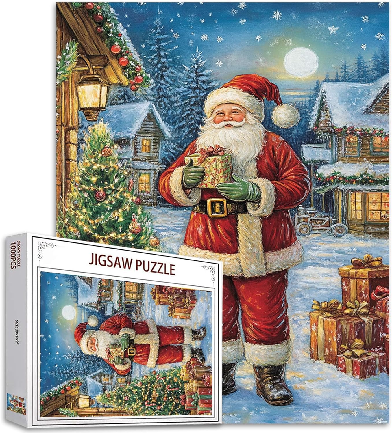 Santa Claus with Christmas Gifts Jigsaw Puzzles