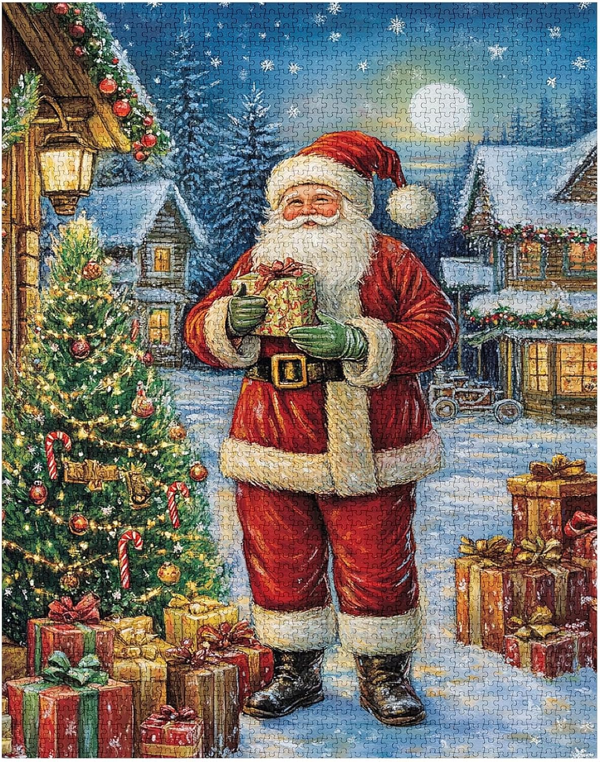 Santa Claus with Christmas Gifts Jigsaw Puzzles