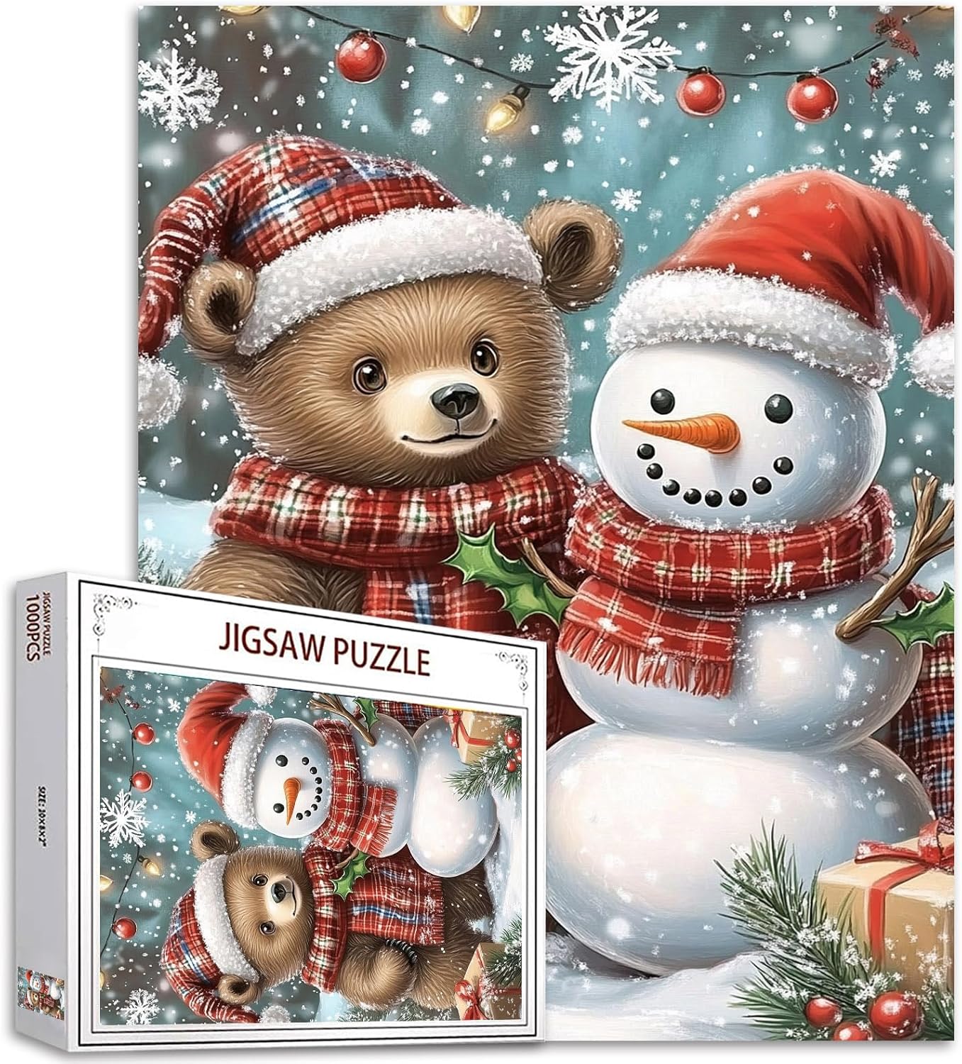 Teddy Bear and Little Snowman Jigsaw Puzzles