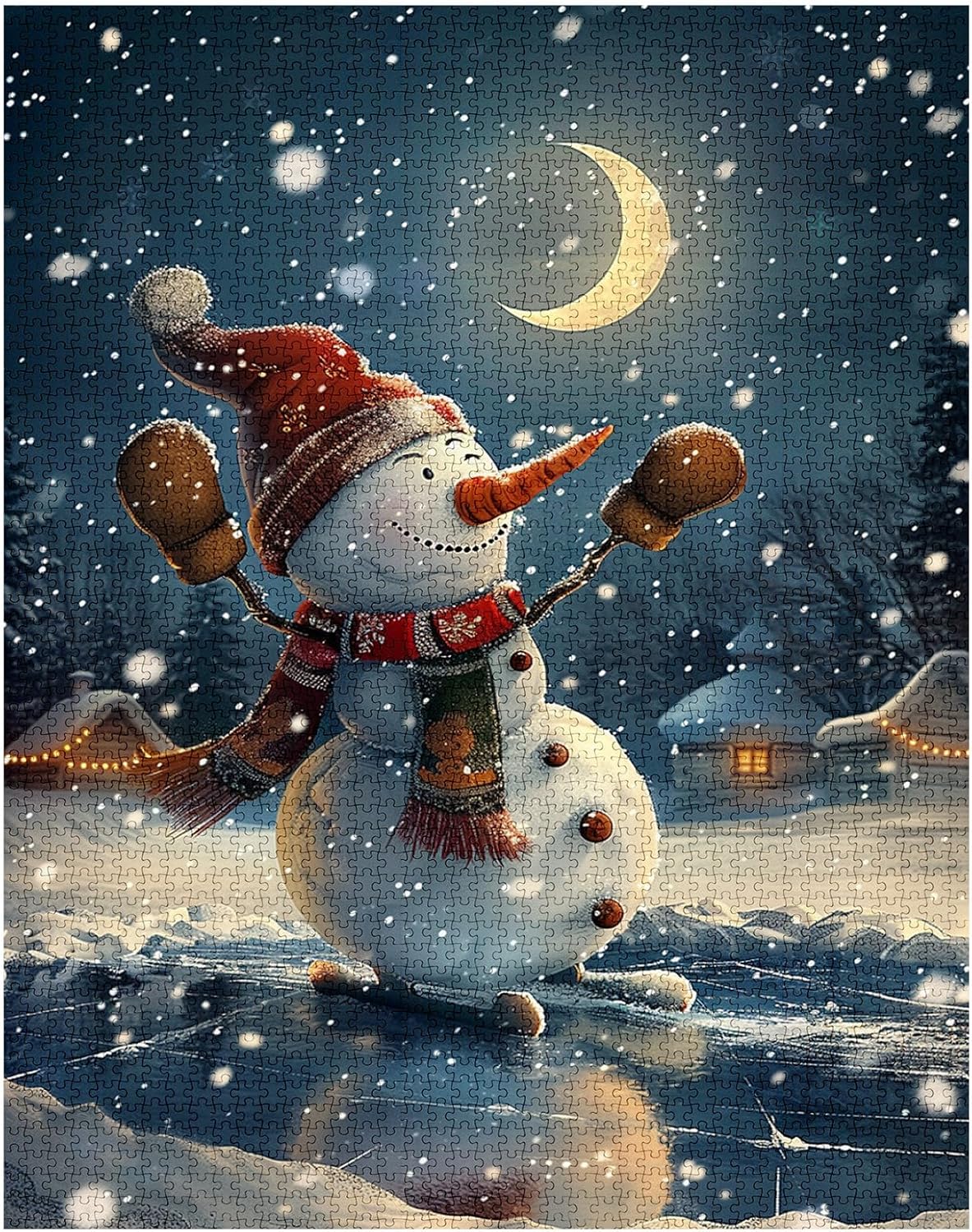 Christmas Snowman Skating Jigsaw Puzzles