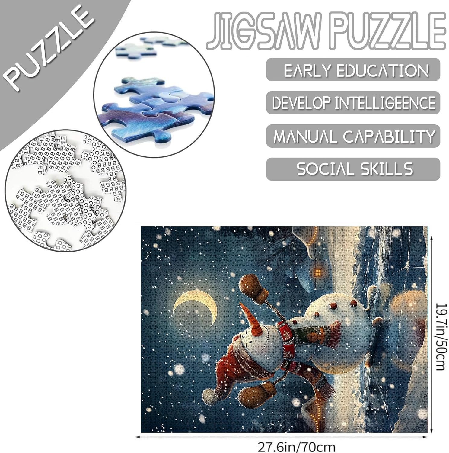 Christmas Snowman Skating Jigsaw Puzzles