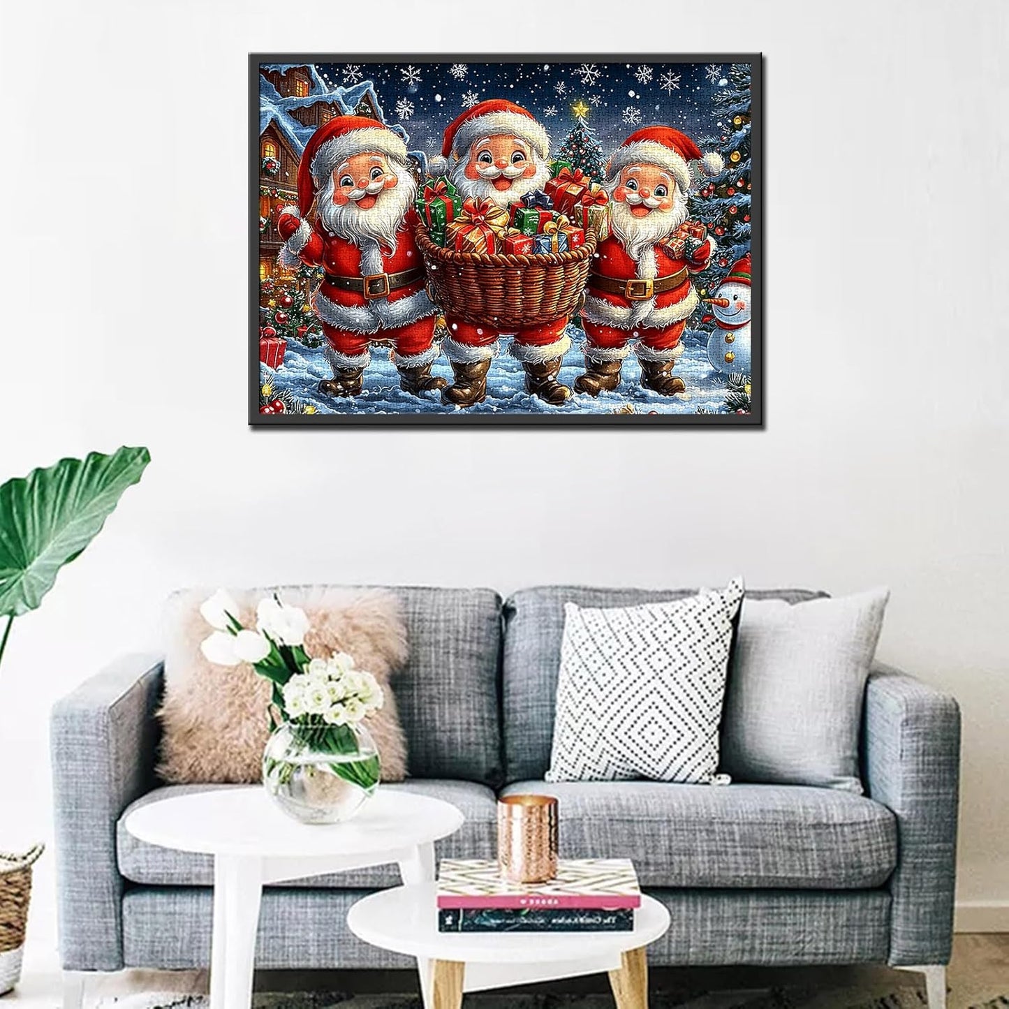 Three Cute Santa Clauses Jigsaw Puzzles