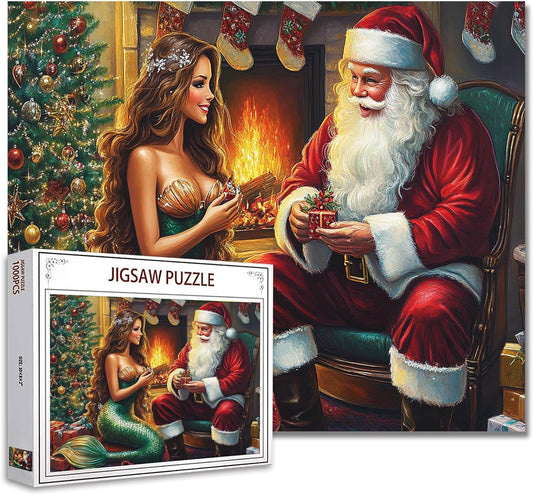 Santa Claus with a Mermaid Jigsaw Puzzles