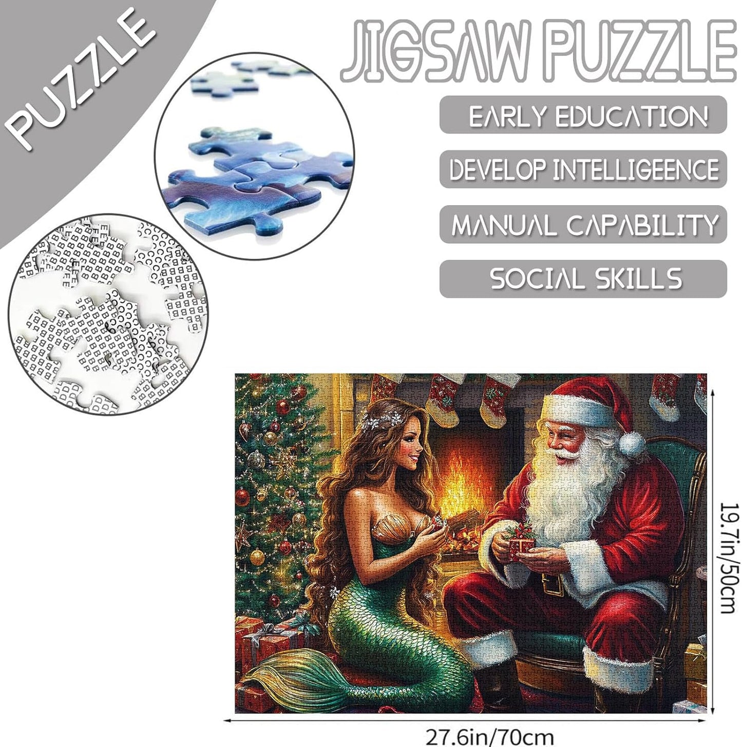 Santa Claus with a Mermaid Jigsaw Puzzles